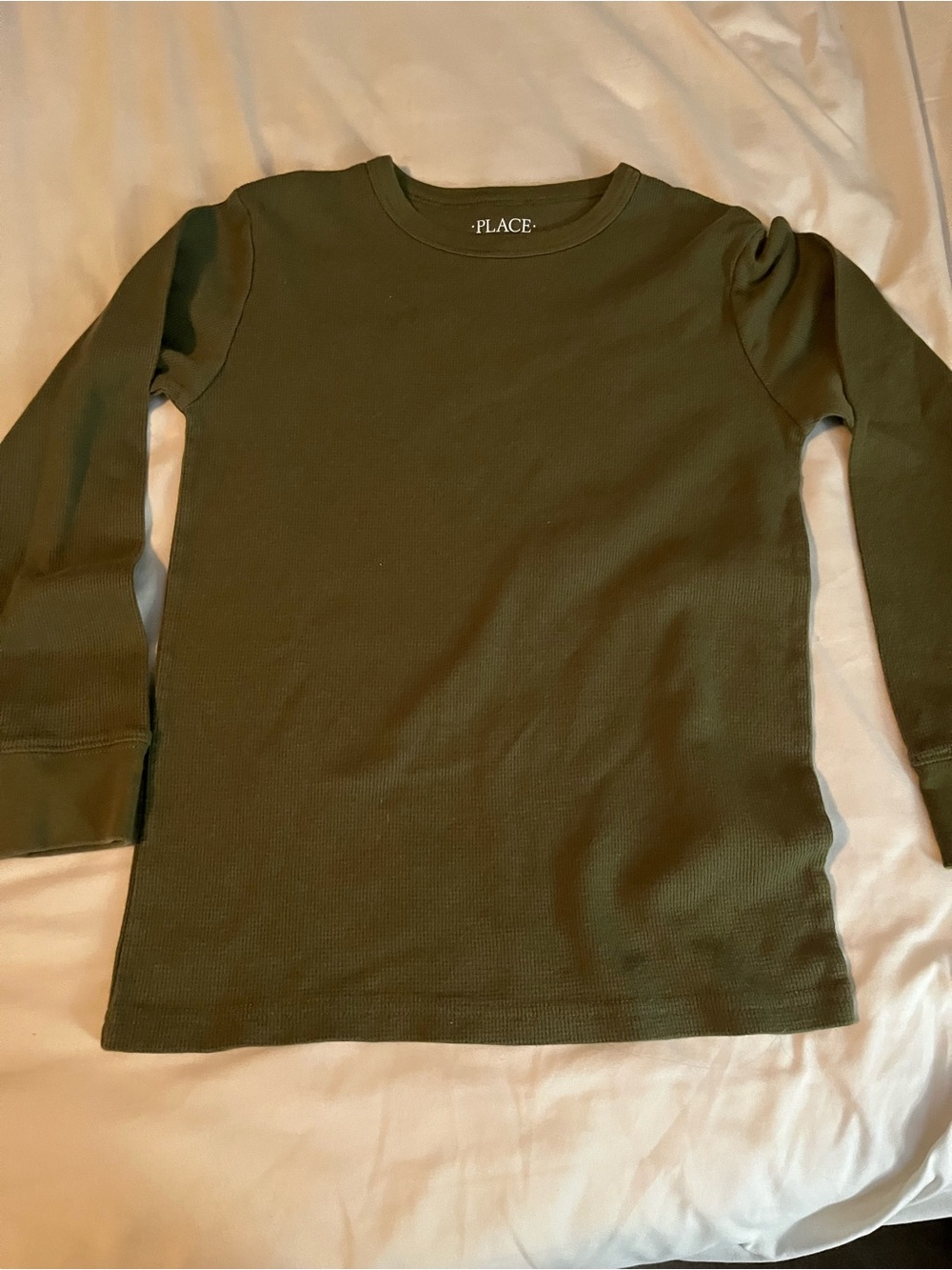 The Children's Place 2pk Olive Green/grey Long Sleeve Tee Shirt